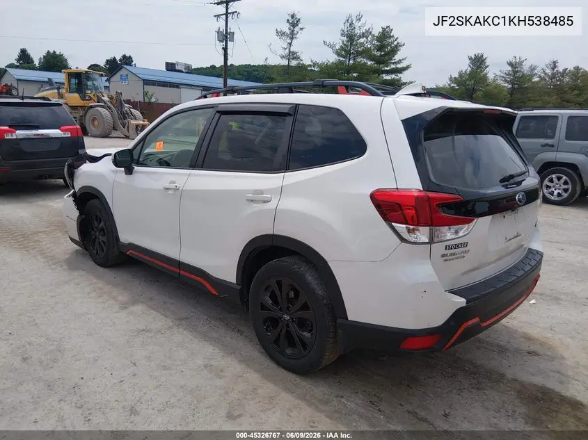 2019 Subaru Forester Sport VIN: JF2SKAKC1KH538485 Lot: 45326767