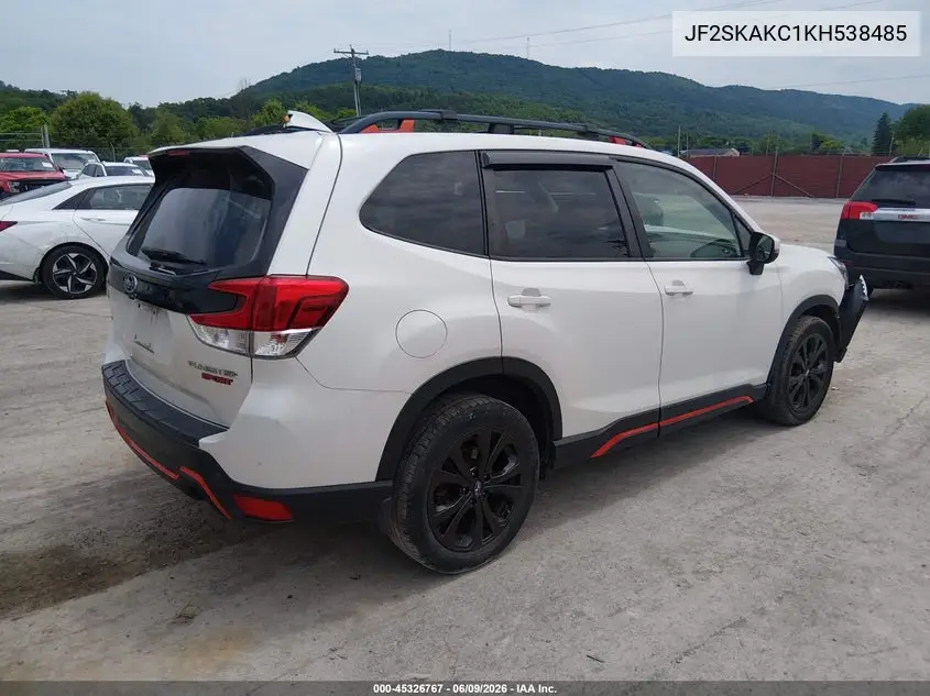 2019 Subaru Forester Sport VIN: JF2SKAKC1KH538485 Lot: 45326767