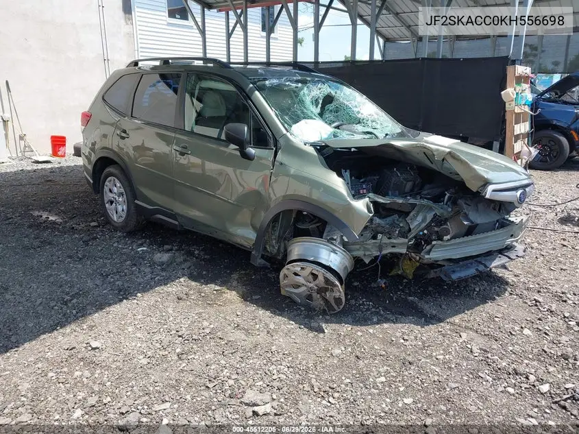 2019 Subaru Forester VIN: JF2SKACC0KH556698 Lot: 45512205