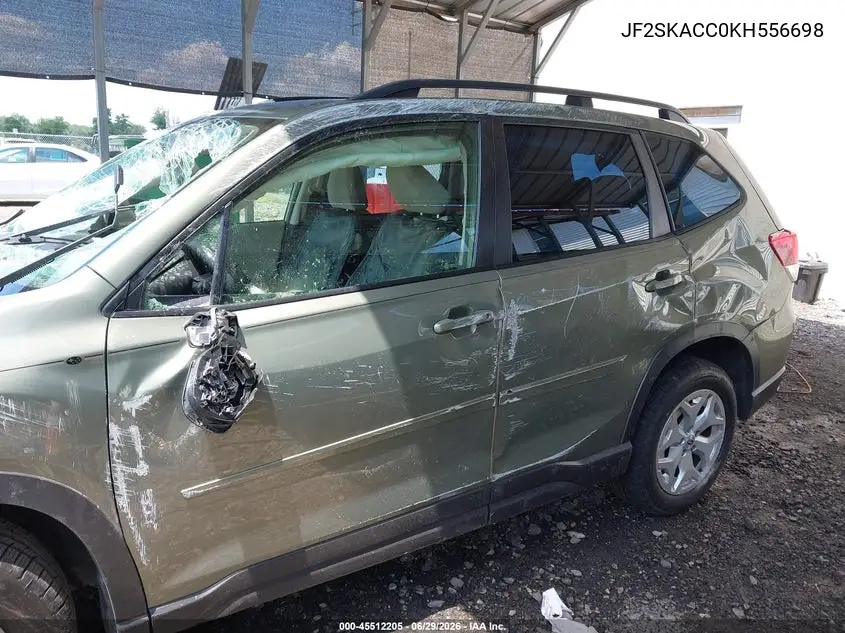 2019 Subaru Forester VIN: JF2SKACC0KH556698 Lot: 45512205