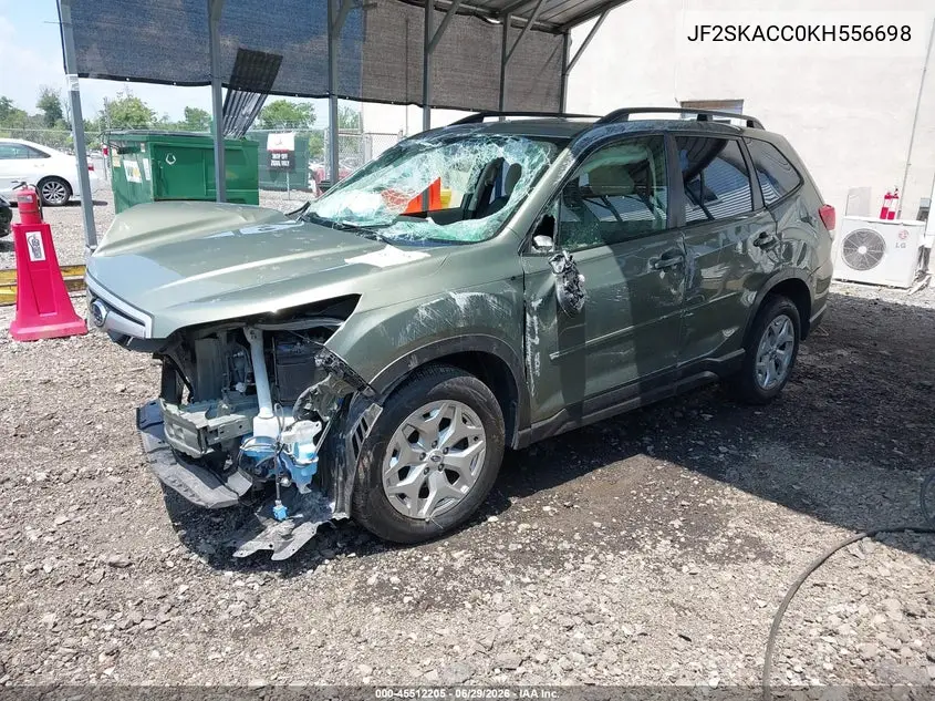 2019 Subaru Forester VIN: JF2SKACC0KH556698 Lot: 45512205