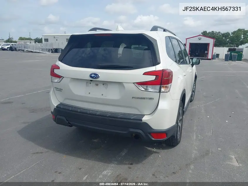 2019 Subaru Forester Premium VIN: JF2SKAEC4KH567331 Lot: 45634464