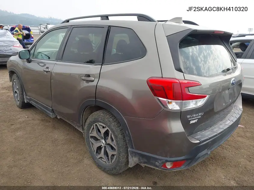 2019 Subaru Forester Premium VIN: JF2SKAGC8KH410320 Lot: 45659312
