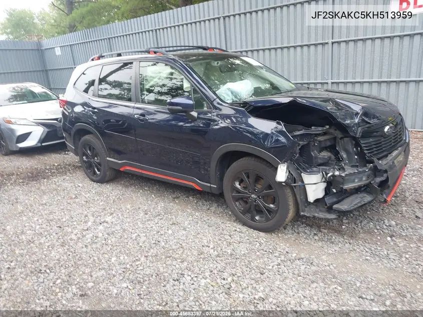 2019 Subaru Forester Sport VIN: JF2SKAKC5KH513959 Lot: 45683397