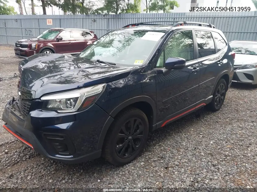 2019 Subaru Forester Sport VIN: JF2SKAKC5KH513959 Lot: 45683397