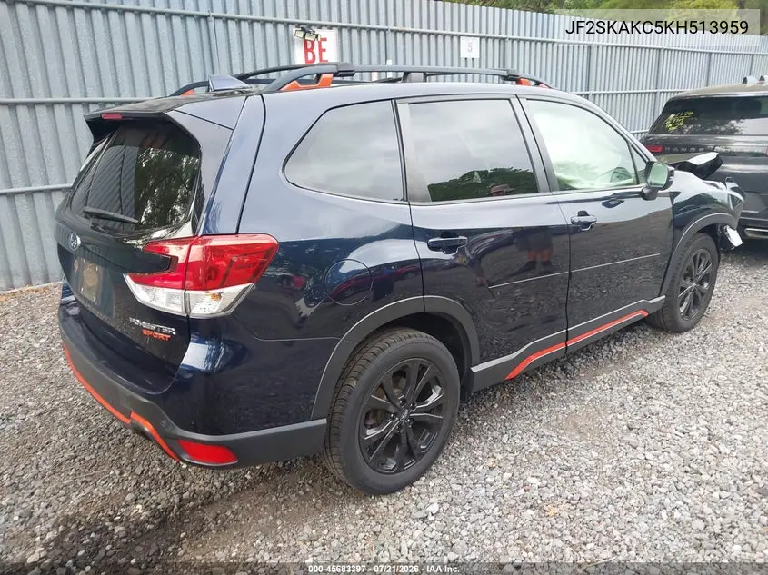 2019 Subaru Forester Sport VIN: JF2SKAKC5KH513959 Lot: 45683397