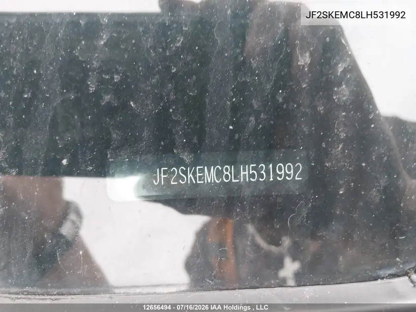 2020 Subaru Forester Sport VIN: JF2SKEMC8LH531992 Lot: 12656494x