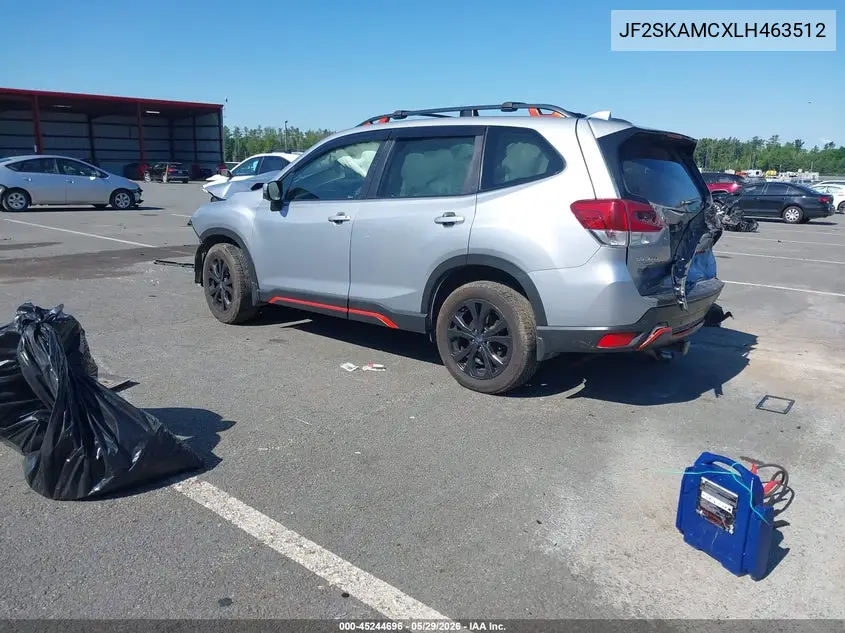 2020 Subaru Forester Sport VIN: JF2SKAMCXLH463512 Lot: 45244696