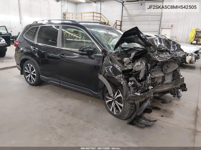2021 Subaru Forester Limited VIN: JF2SKASC8MH542505 Lot: 45377521