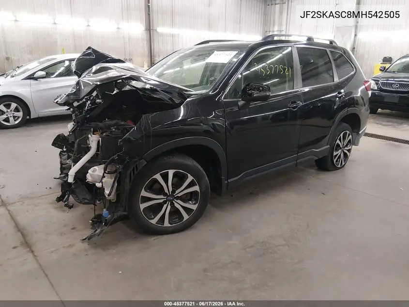 2021 Subaru Forester Limited VIN: JF2SKASC8MH542505 Lot: 45377521