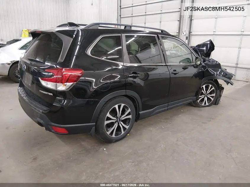 2021 Subaru Forester Limited VIN: JF2SKASC8MH542505 Lot: 45377521
