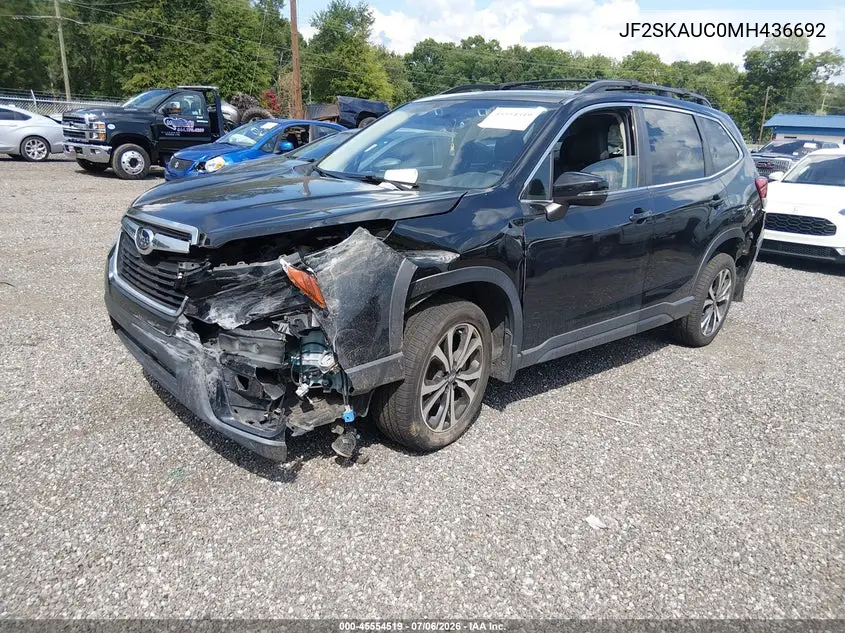 2021 Subaru Forester Limited VIN: JF2SKAUC0MH436692 Lot: 45554519