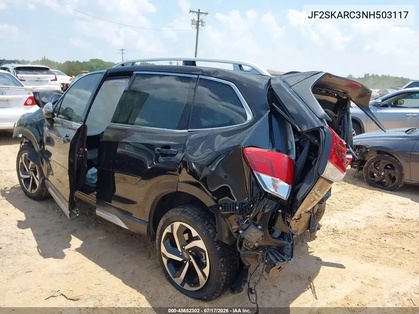 2022 Subaru Forester Touring VIN: JF2SKARC3NH503117 Lot: 45652302
