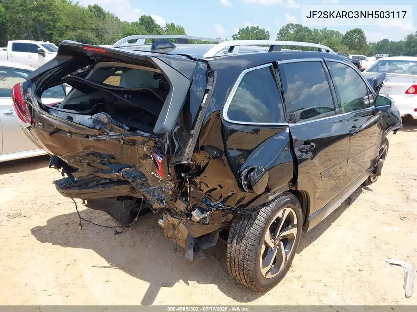 2022 Subaru Forester Touring VIN: JF2SKARC3NH503117 Lot: 45652302