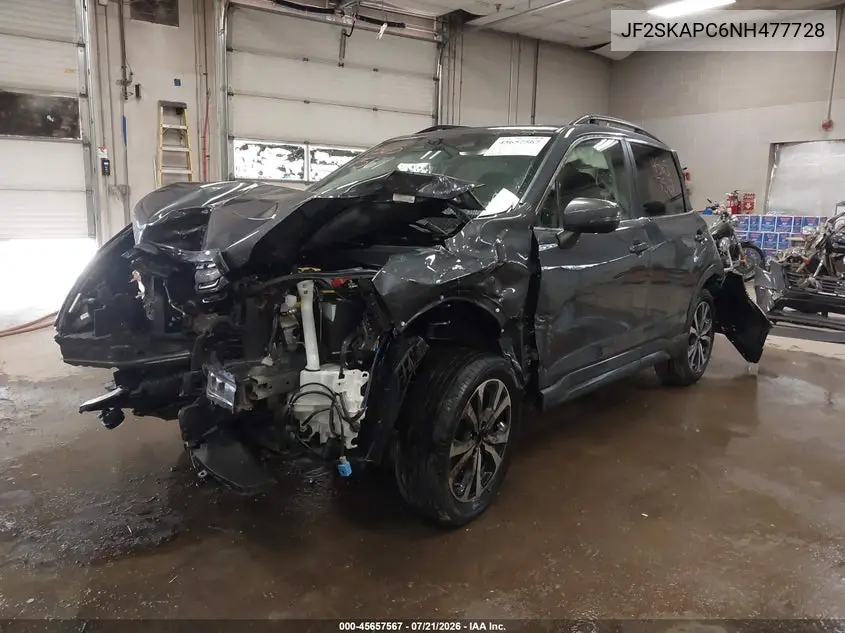2022 Subaru Forester Limited VIN: JF2SKAPC6NH477728 Lot: 45657567