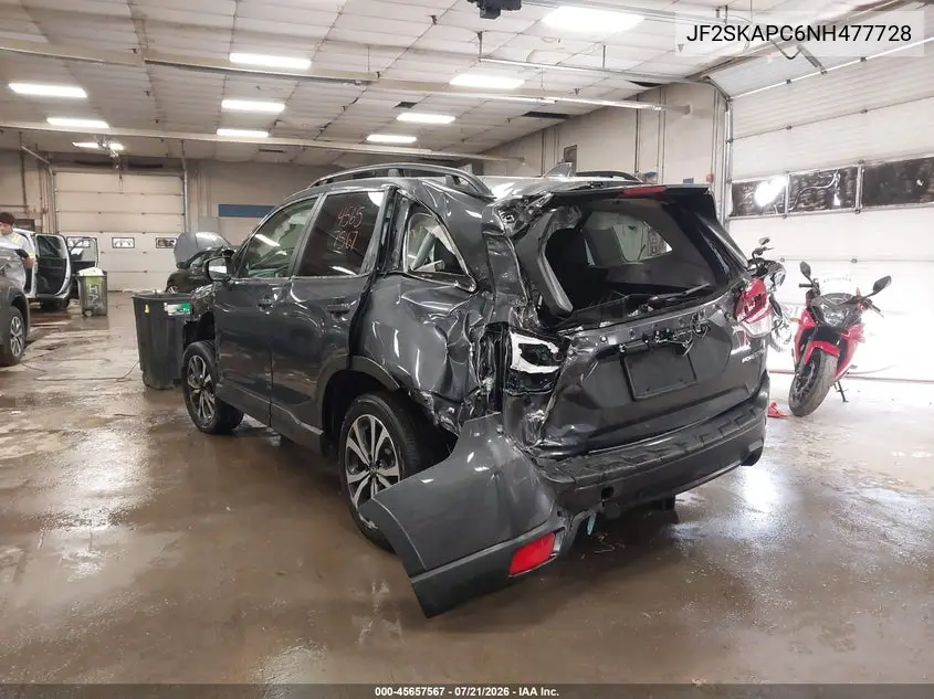 2022 Subaru Forester Limited VIN: JF2SKAPC6NH477728 Lot: 45657567