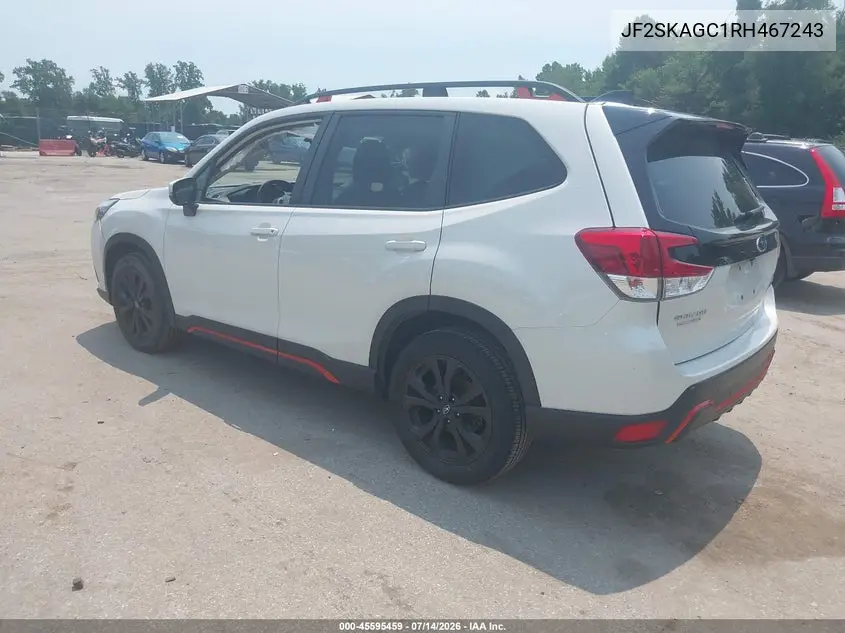 2024 Subaru Forester Sport VIN: JF2SKAGC1RH467243 Lot: 45595459