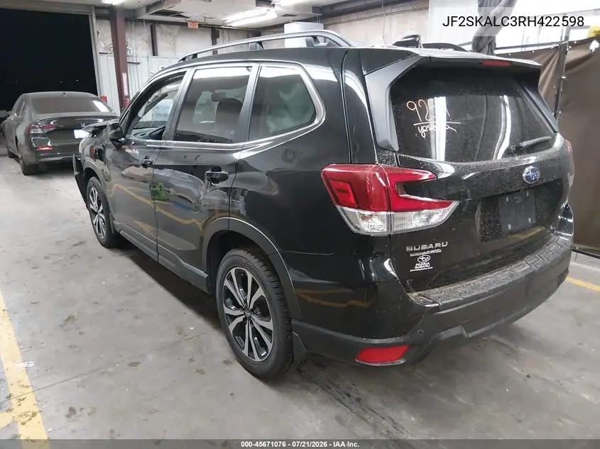 2024 Subaru Forester Limited VIN: JF2SKALC3RH422598 Lot: 45671076