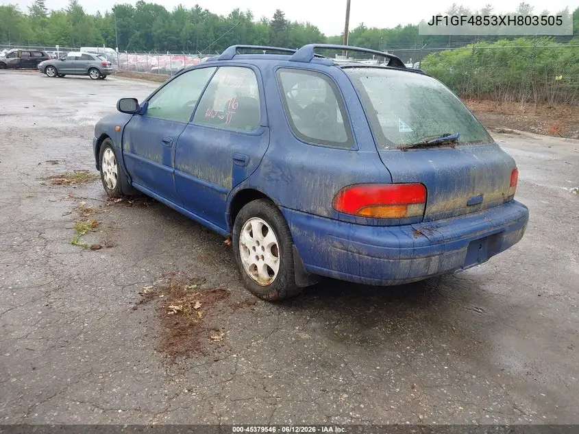 1999 Subaru Impreza Outback Sport VIN: JF1GF4853XH803505 Lot: 45379546