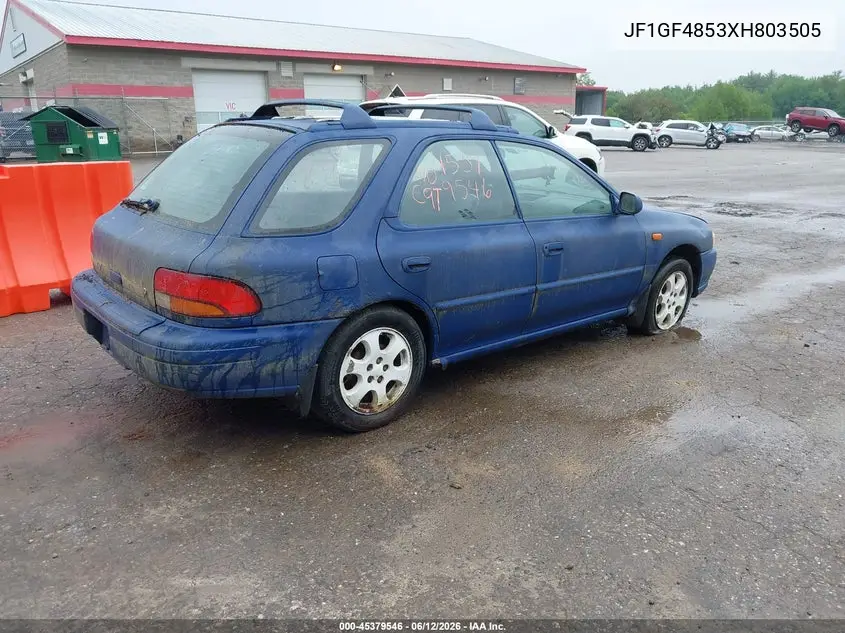 1999 Subaru Impreza Outback Sport VIN: JF1GF4853XH803505 Lot: 45379546