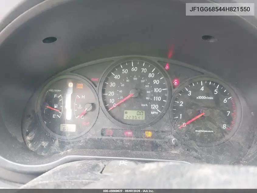 JF1GG68544H821550 2004 Subaru Impreza Outback Sport