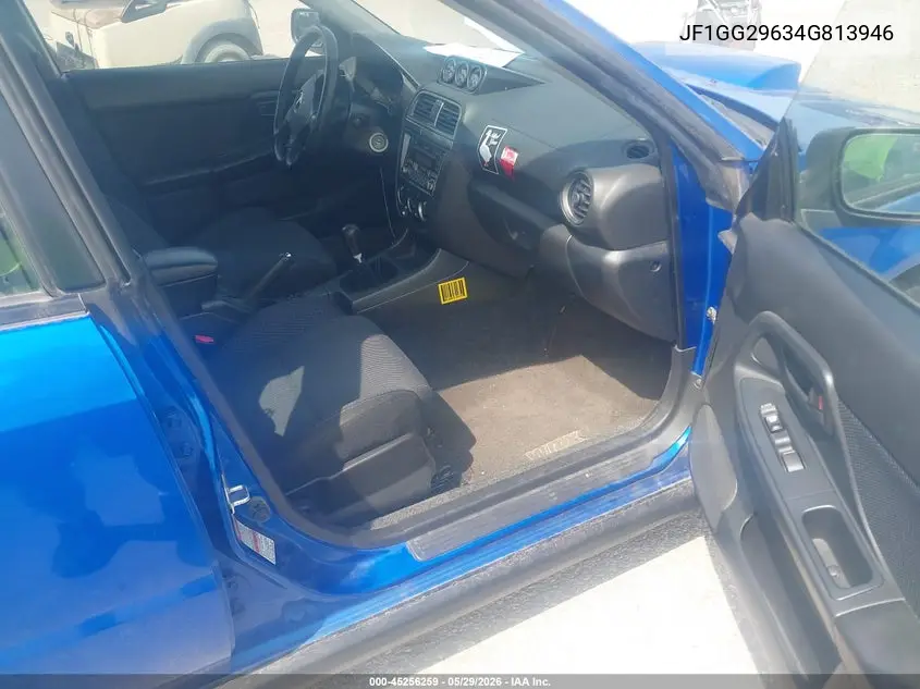 2004 Subaru Impreza Wrx VIN: JF1GG29634G813946 Lot: 45256259