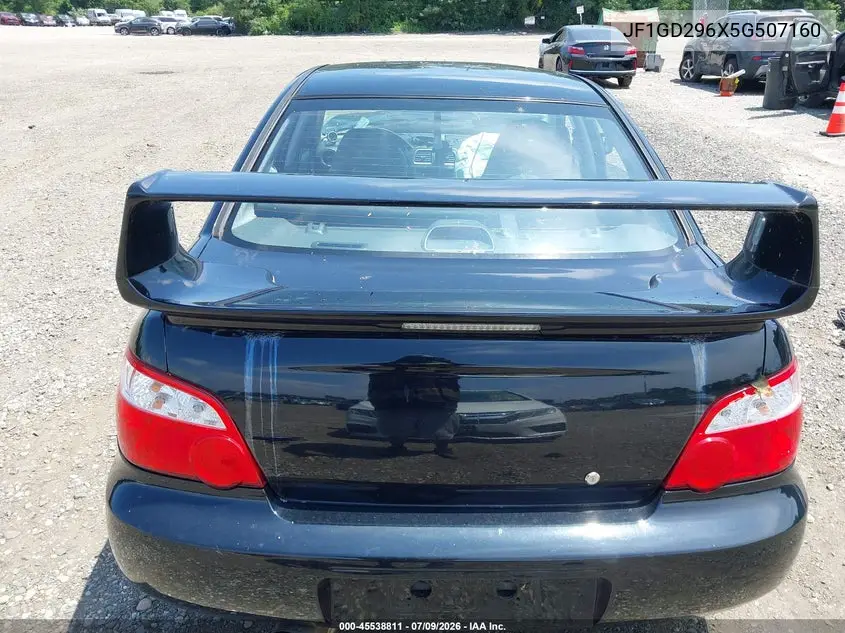 2005 Subaru Impreza Wrx VIN: JF1GD296X5G507160 Lot: 45538811