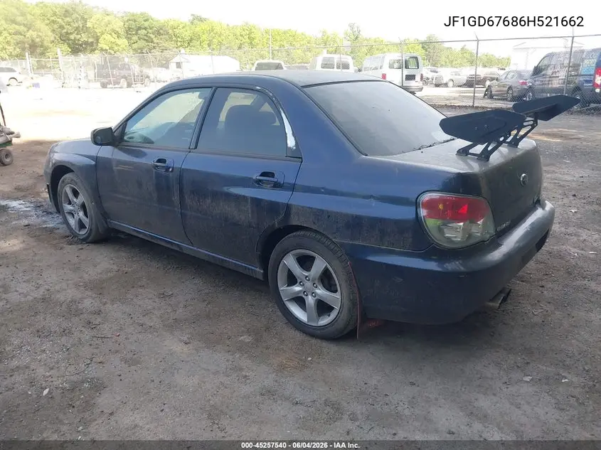 2006 Subaru Impreza 2.5I VIN: JF1GD67686H521662 Lot: 45257540