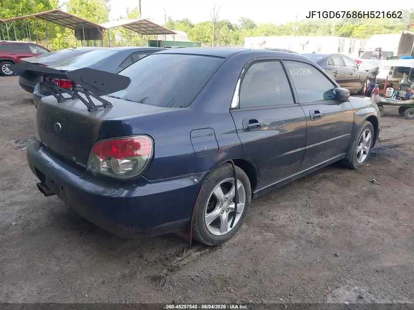 2006 Subaru Impreza 2.5I VIN: JF1GD67686H521662 Lot: 45257540