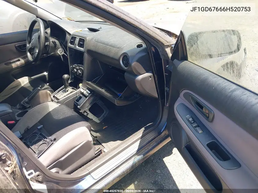 2006 Subaru Impreza 2.5I VIN: JF1GD67666H520753 Lot: 45257830