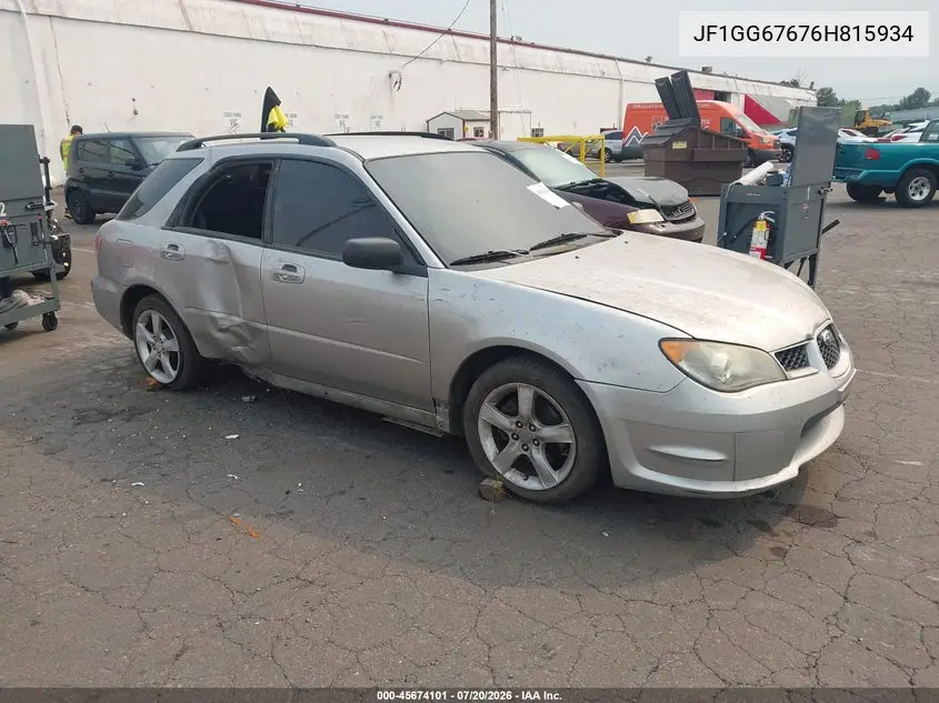 2006 Subaru Impreza 2.5I VIN: JF1GG67676H815934 Lot: 45674101