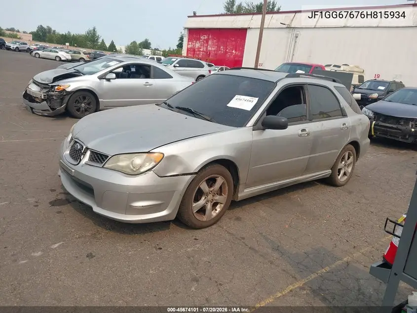 2006 Subaru Impreza 2.5I VIN: JF1GG67676H815934 Lot: 45674101