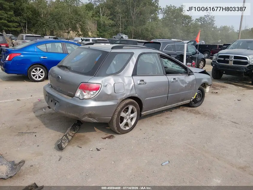 2007 Subaru Impreza 2.5I VIN: JF1GG61677H803387 Lot: 45594488