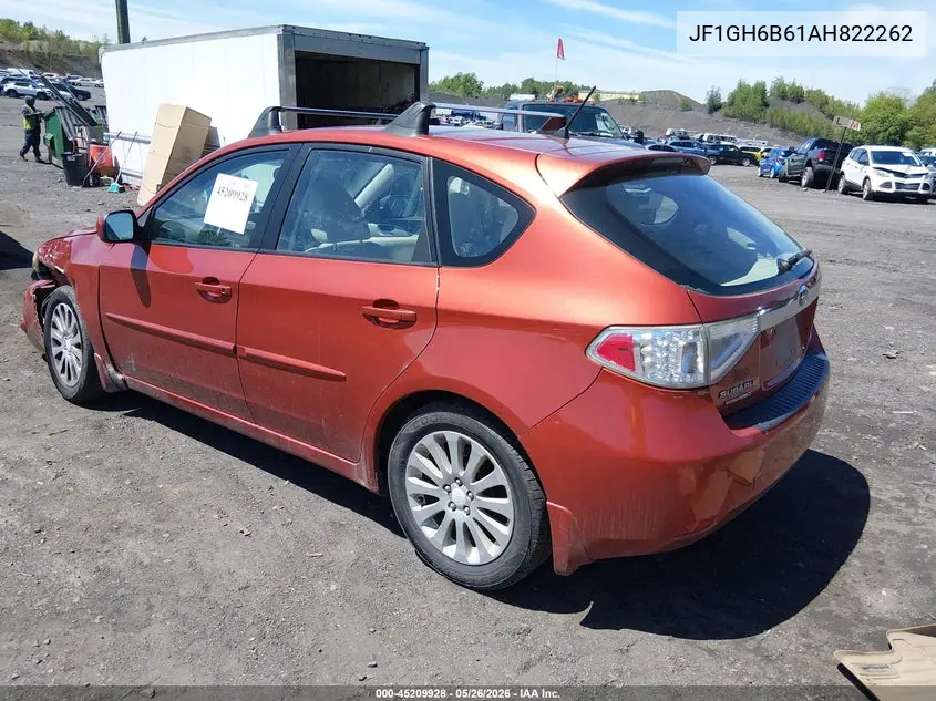 2010 Subaru Impreza 2.5I Premium VIN: JF1GH6B61AH822262 Lot: 45209928
