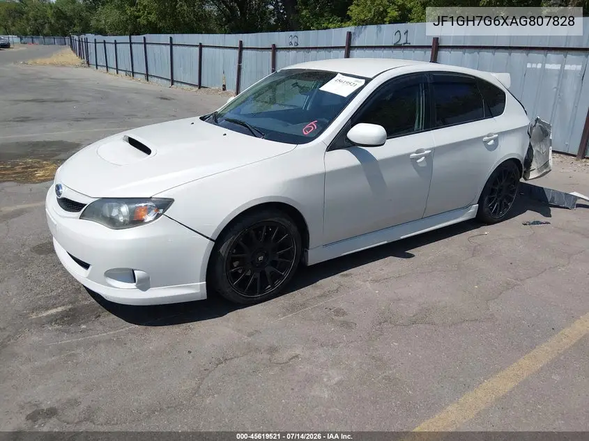2010 Subaru Impreza Wrx VIN: JF1GH7G6XAG807828 Lot: 45619521