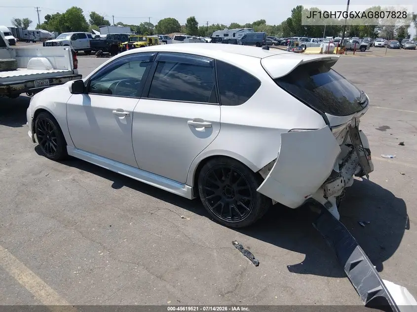 2010 Subaru Impreza Wrx VIN: JF1GH7G6XAG807828 Lot: 45619521