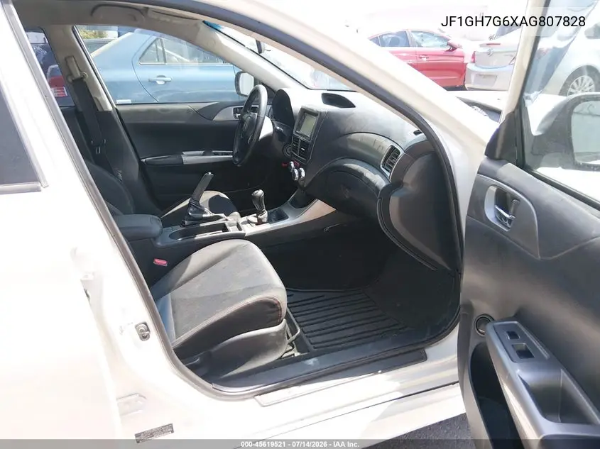 2010 Subaru Impreza Wrx VIN: JF1GH7G6XAG807828 Lot: 45619521