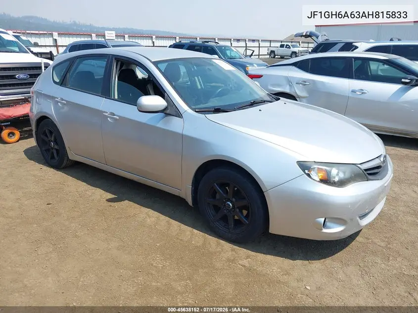 2010 Subaru Impreza 2.5I VIN: JF1GH6A63AH815833 Lot: 45638152