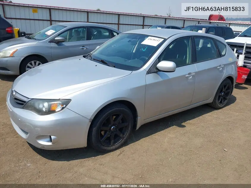 2010 Subaru Impreza 2.5I VIN: JF1GH6A63AH815833 Lot: 45638152