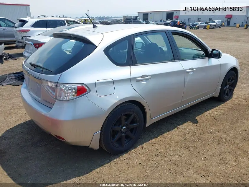2010 Subaru Impreza 2.5I VIN: JF1GH6A63AH815833 Lot: 45638152