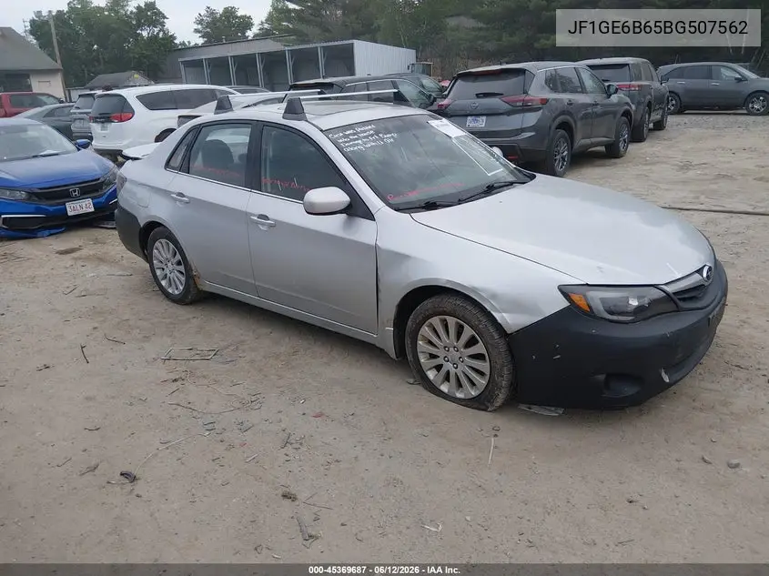 2011 Subaru Impreza 2.5I Premium VIN: JF1GE6B65BG507562 Lot: 45369687