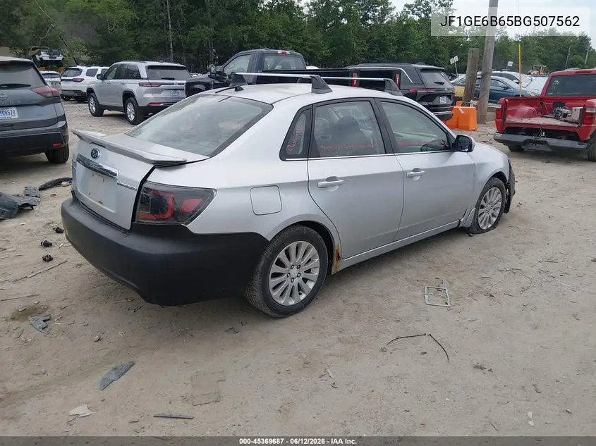 2011 Subaru Impreza 2.5I Premium VIN: JF1GE6B65BG507562 Lot: 45369687