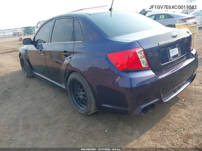 2012 Subaru Impreza Wrx VIN: JF1GV7E6XCG019582 Lot: 45643567
