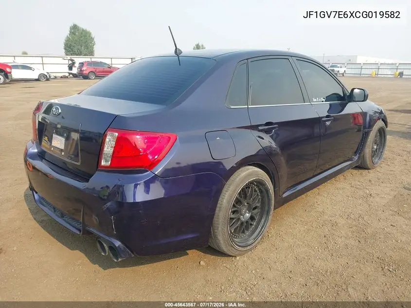 2012 Subaru Impreza Wrx VIN: JF1GV7E6XCG019582 Lot: 45643567