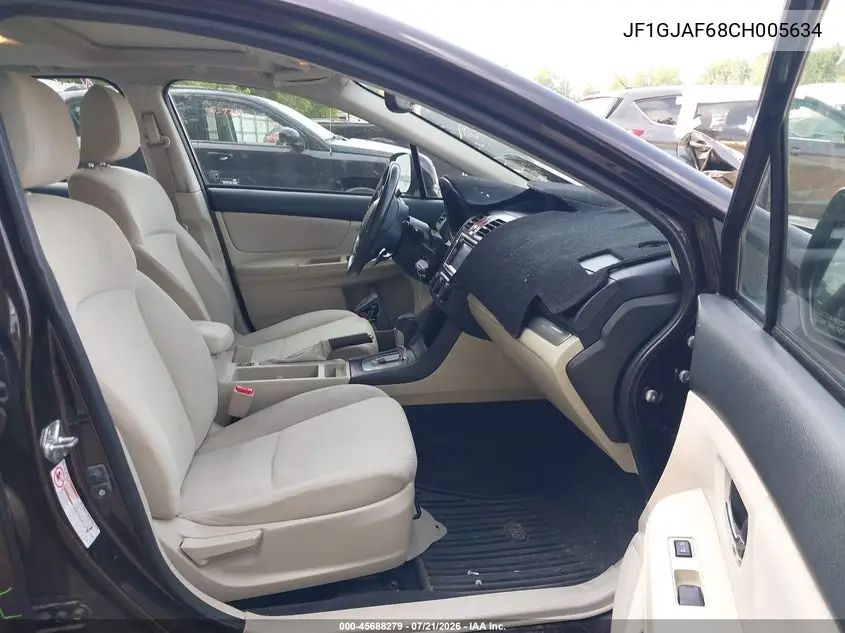 2012 Subaru Impreza 2.0I Premium VIN: JF1GJAF68CH005634 Lot: 45688279