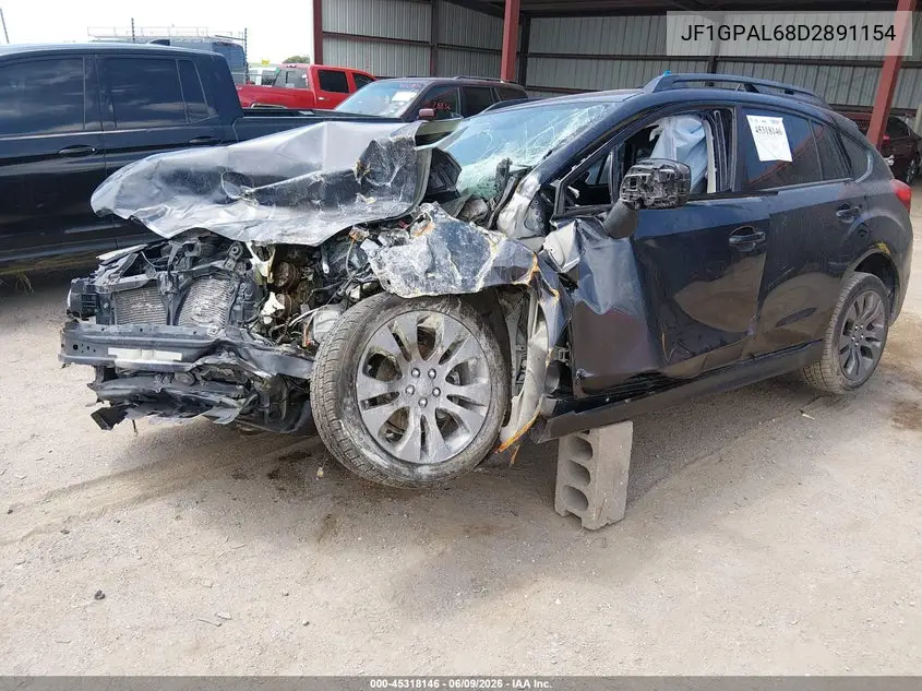 2013 Subaru Impreza 2.0I Sport Premium VIN: JF1GPAL68D2891154 Lot: 45318146