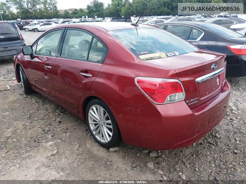 2013 Subaru Impreza 2.0I Limited VIN: JF1GJAK66DH008636 Lot: 45547419
