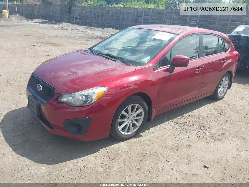 2013 Subaru Impreza 2.0I Premium VIN: JF1GPAC6XD2217684 Lot: 45619239
