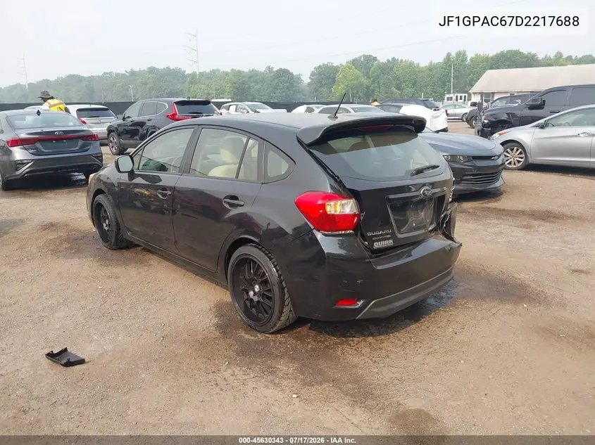 2013 Subaru Impreza 2.0I Premium VIN: JF1GPAC67D2217688 Lot: 45630343
