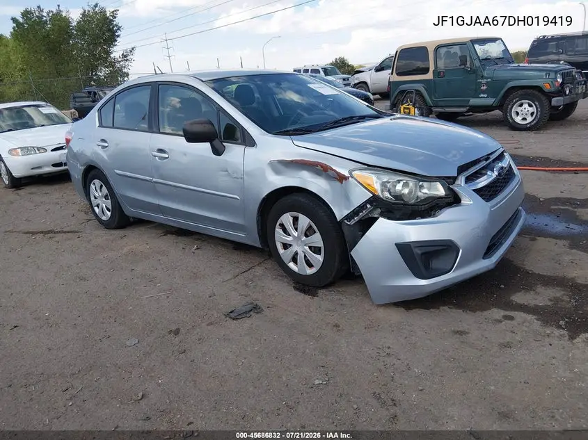 2013 Subaru Impreza 2.0I VIN: JF1GJAA67DH019419 Lot: 45686832